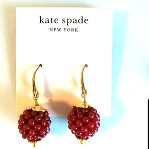 Kate Spade BNWT very berry drop earrings.Such be